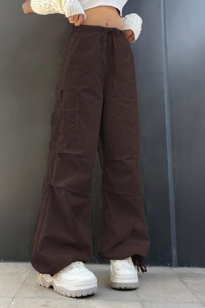 Fairy Grunge Drawstring Parachute Pants