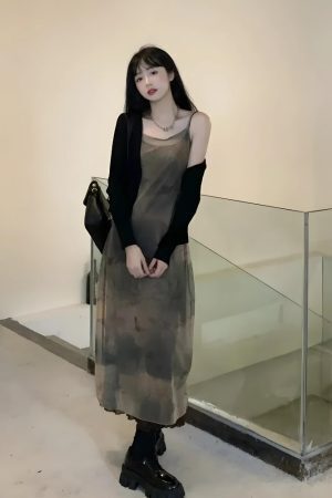 Fairy Grunge Forest Midi Dress