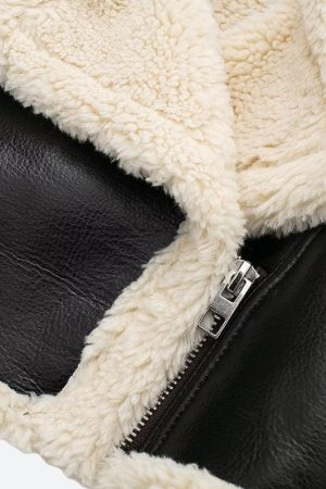 Faux Fur Lined Biker Jacket