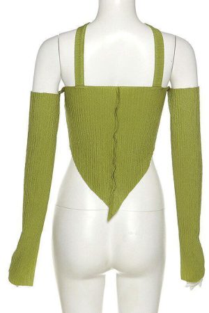 Flare Sleeved Halter Top