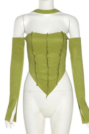 Flare Sleeved Halter Top