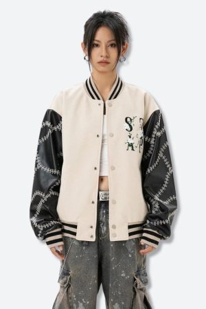 Floral Embroidered Bomber Jacket