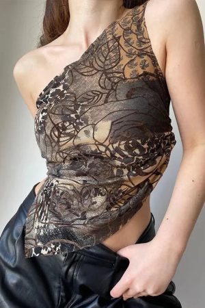 Floral One Shoulder Top