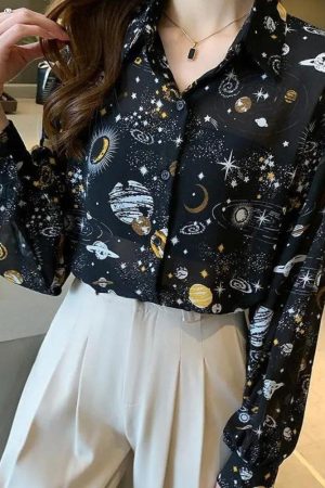 Galaxy Chiffon Shirt