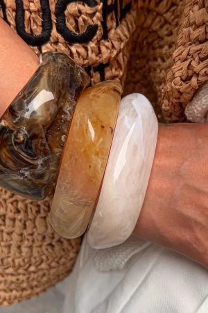 Geometric Chunky Resin Bracelet