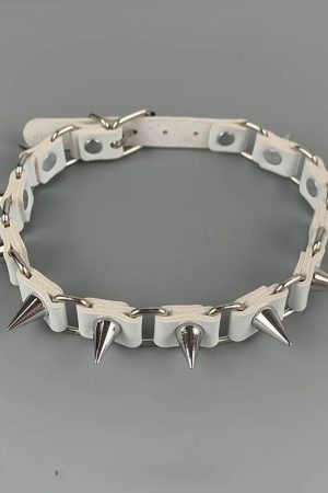 Goth Barbed Choker Collar Necklace