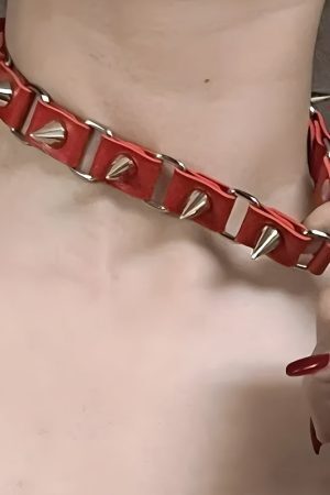 Goth Barbed Choker Collar Necklace