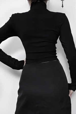 Goth Cross Cut Out Top