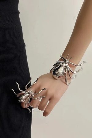 Goth Spider Bracelet & Ring