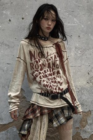 Grunge Cut Out Top