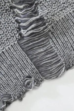 Grunge Distressed Knitted Sweater