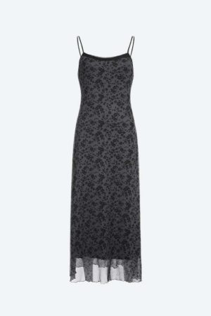 Grunge Floral Printed Maxi Dress