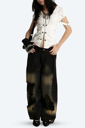 Grunge Ruched Top