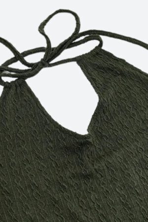 Halter Neck Knitted Mini Dress