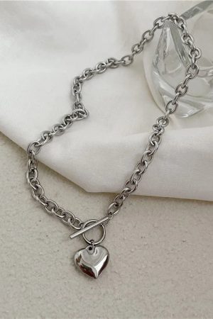 Heart Toggle Clasp Necklace
