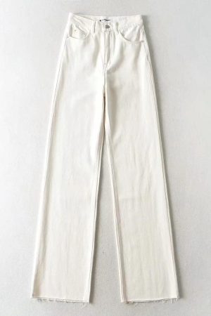 High Waist Casual Washed Jeans