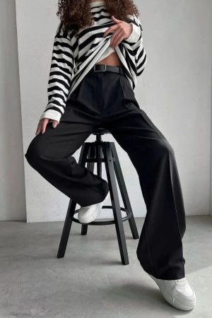 High Waisted Tailored Pants