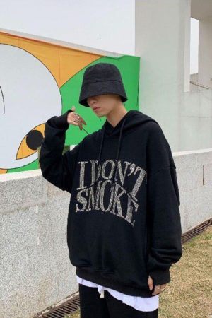 I Don't Smoke Rhinestone Hoodie
