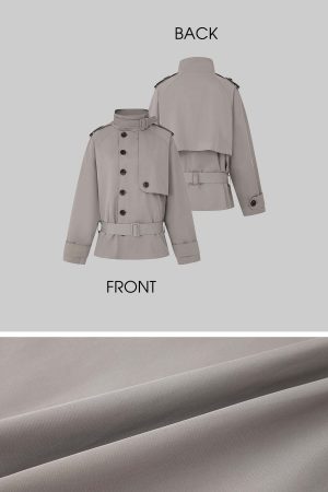 IAMXIAA Belted Short Trench Coat