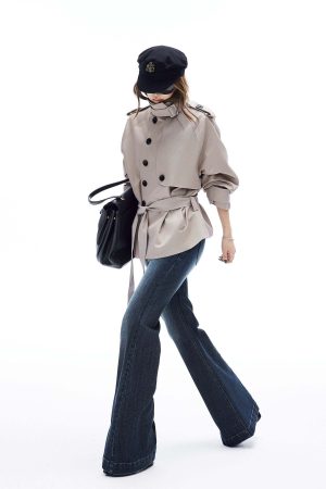 IAMXIAA Belted Short Trench Coat