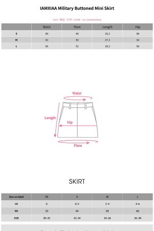 IAMXIAA Military Buttoned Mini Skirt