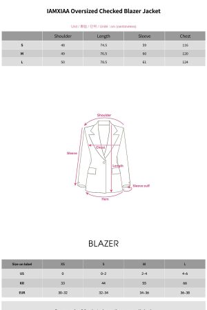 IAMXIAA Oversized Checked Blazer Jacket
