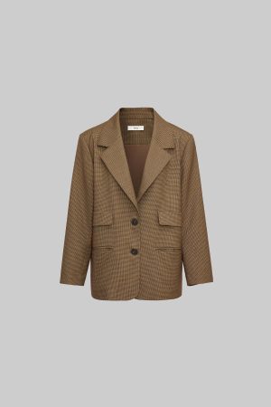 IAMXIAA Oversized Checked Blazer Jacket