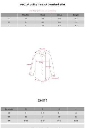 IAMXIAA Utility Tie-Back Oversized Shirt