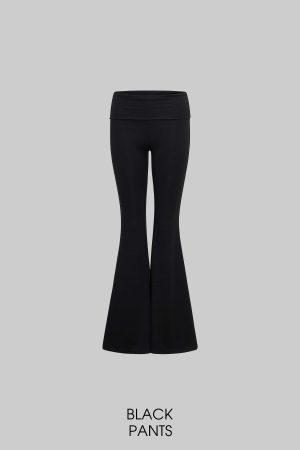 IAMXIAA V-Neck T-Shirt & Flared Pants Set