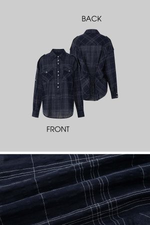 IAMXIAA Wide Leg Denim Jeans High Rise Button Fly Dark Wash Streetwear Style