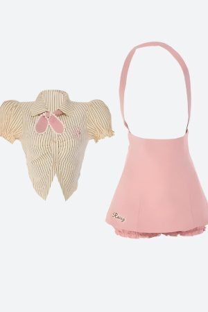Kawaii Shirt & Skort Two Piece Set