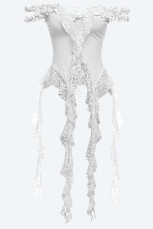 Lace Ruffled Top