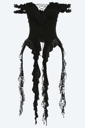 Lace Ruffled Top
