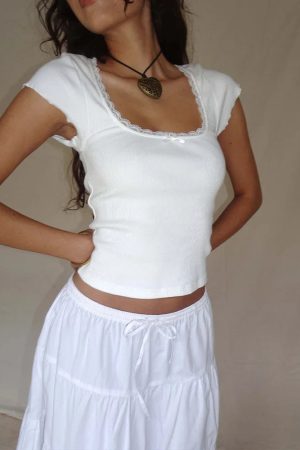Lace Trim Baby Tee