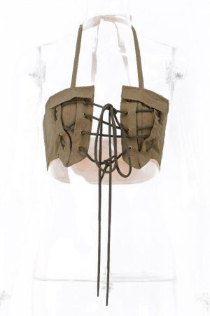 Lace Up Halter Top