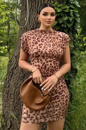 Leopard Bodycon Mini Dress