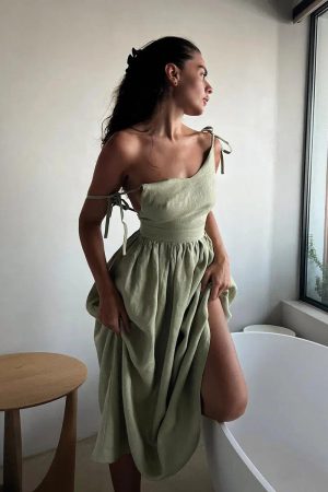Linen Midi Dress