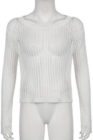 Long Sleeve Fishnet Top