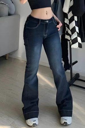 Low Rise Flare Denim Jeans