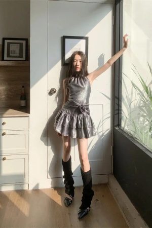 Metallic Mini Dress