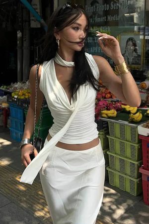 Neck Tie Tank Top