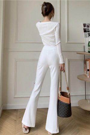 Old Money Hem Split Pants