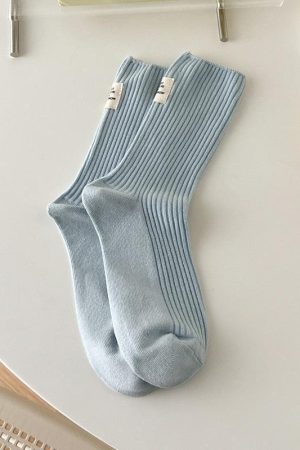 Pastel Colors Mid Cut Socks