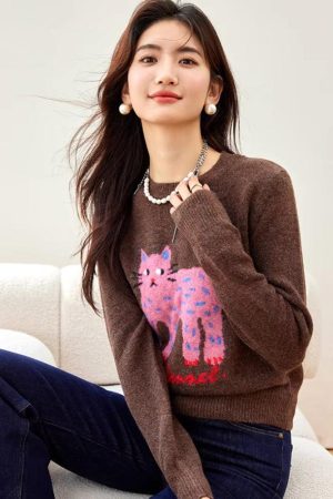 Pink Cat Sweater