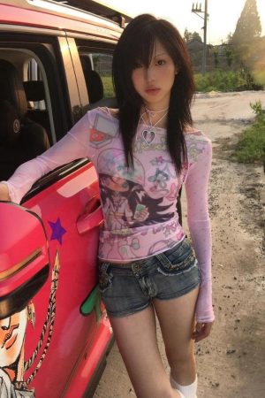 Pink Mesh Top