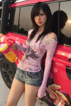 Pink Mesh Top