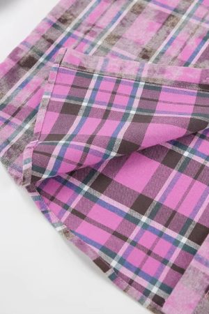 Pink Plaid Shirt