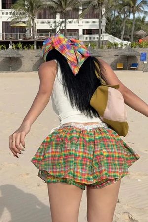 Plaid Mini Skort