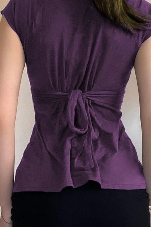 Plunge Tie Back Top