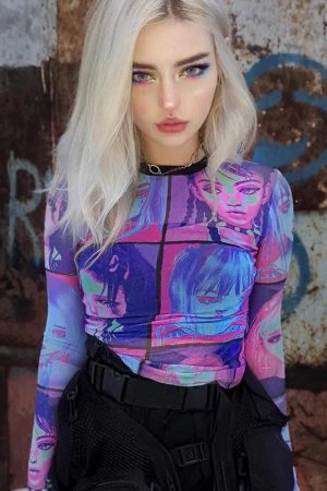 Punk Girls Mesh Top